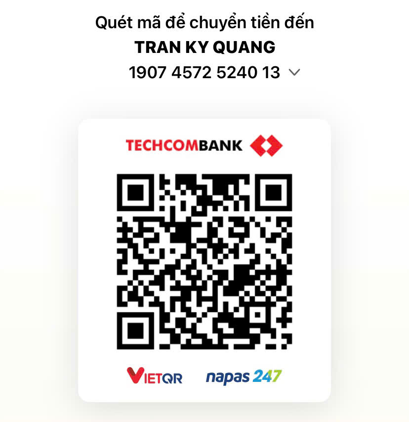 Mã QR ủng hộ Nhà Phát Triển